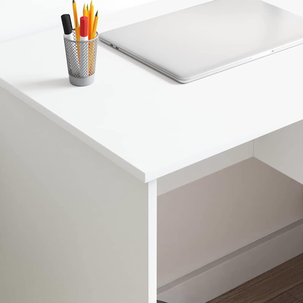 Desk with Drawer White 90 x 49.5 x 75 cm Engineered wood